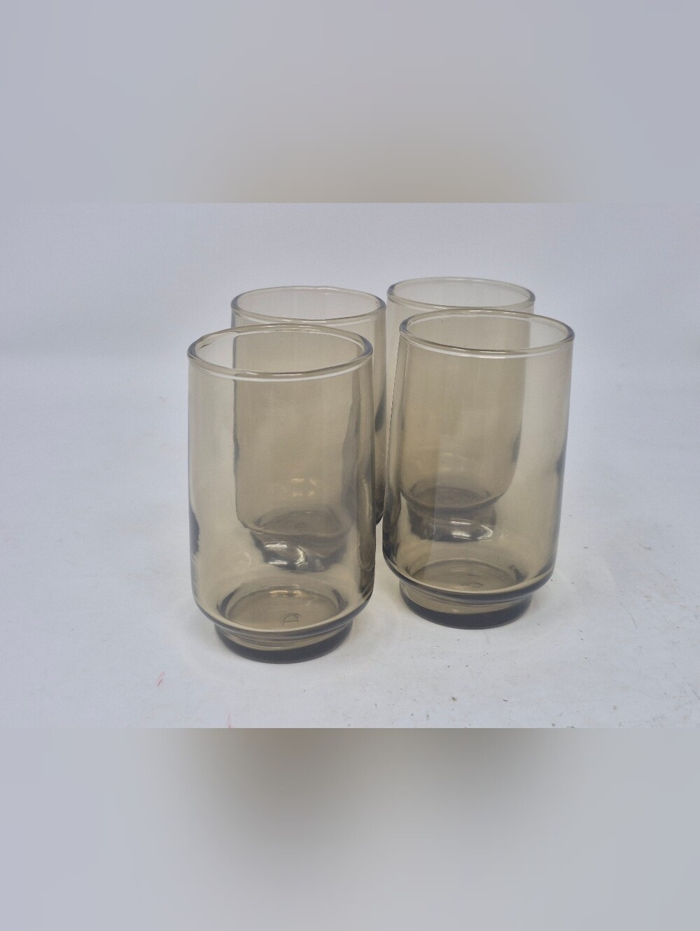Vintage Dominion Amber Juice Glasses